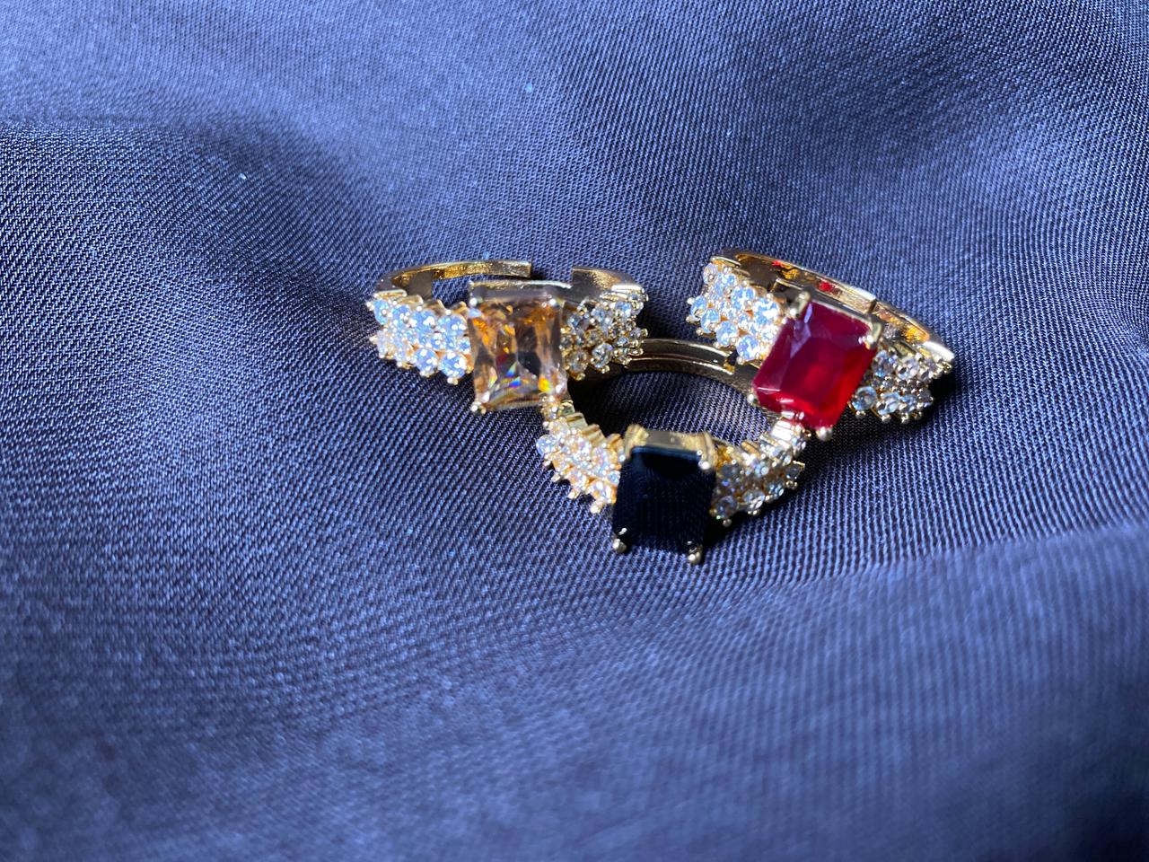 Spark of Silver Zircon | Pair of 3