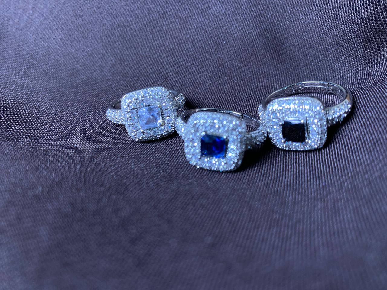 Spark of Silver Zircon | Pair of 3