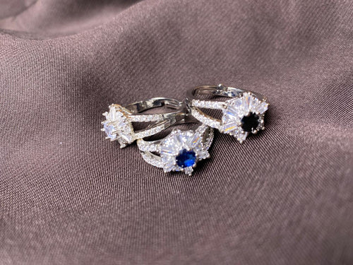 Spark of Sliver Zircon | Pair Of 3