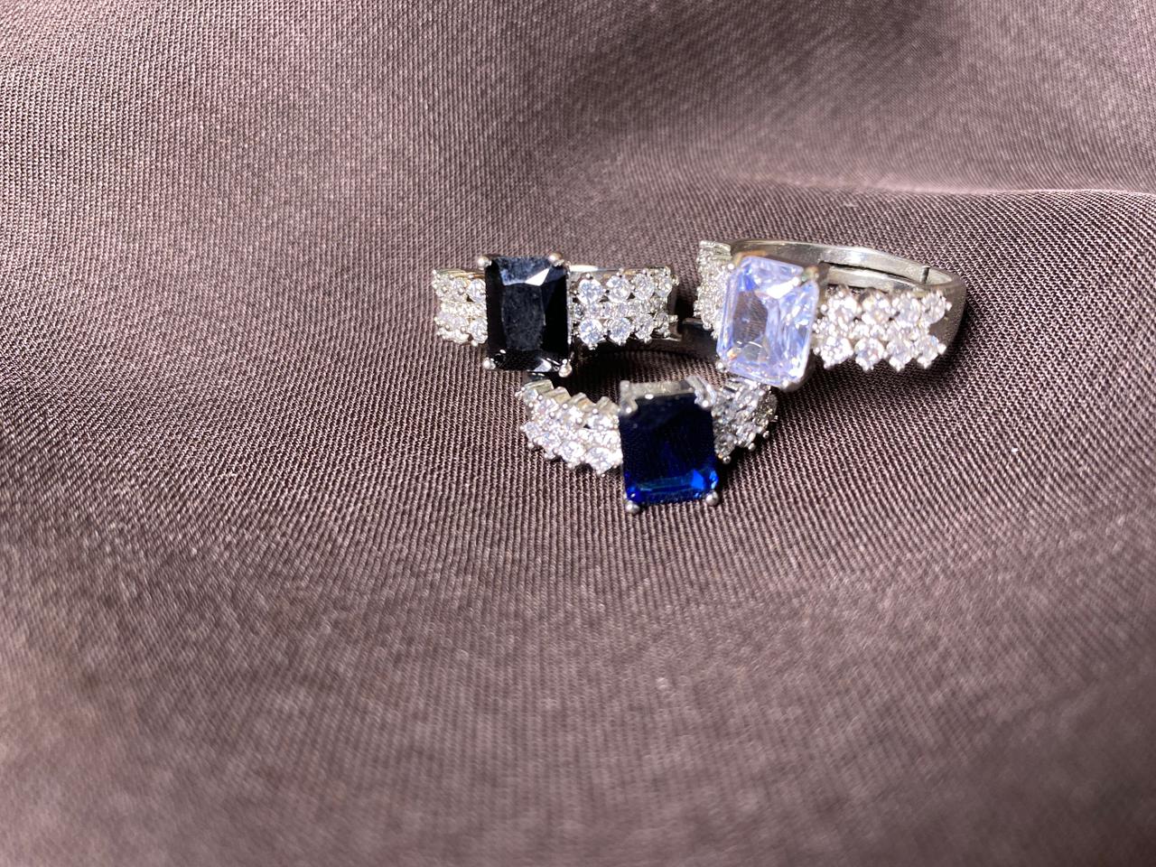 Spark of Silver Zircon | Pair of 3