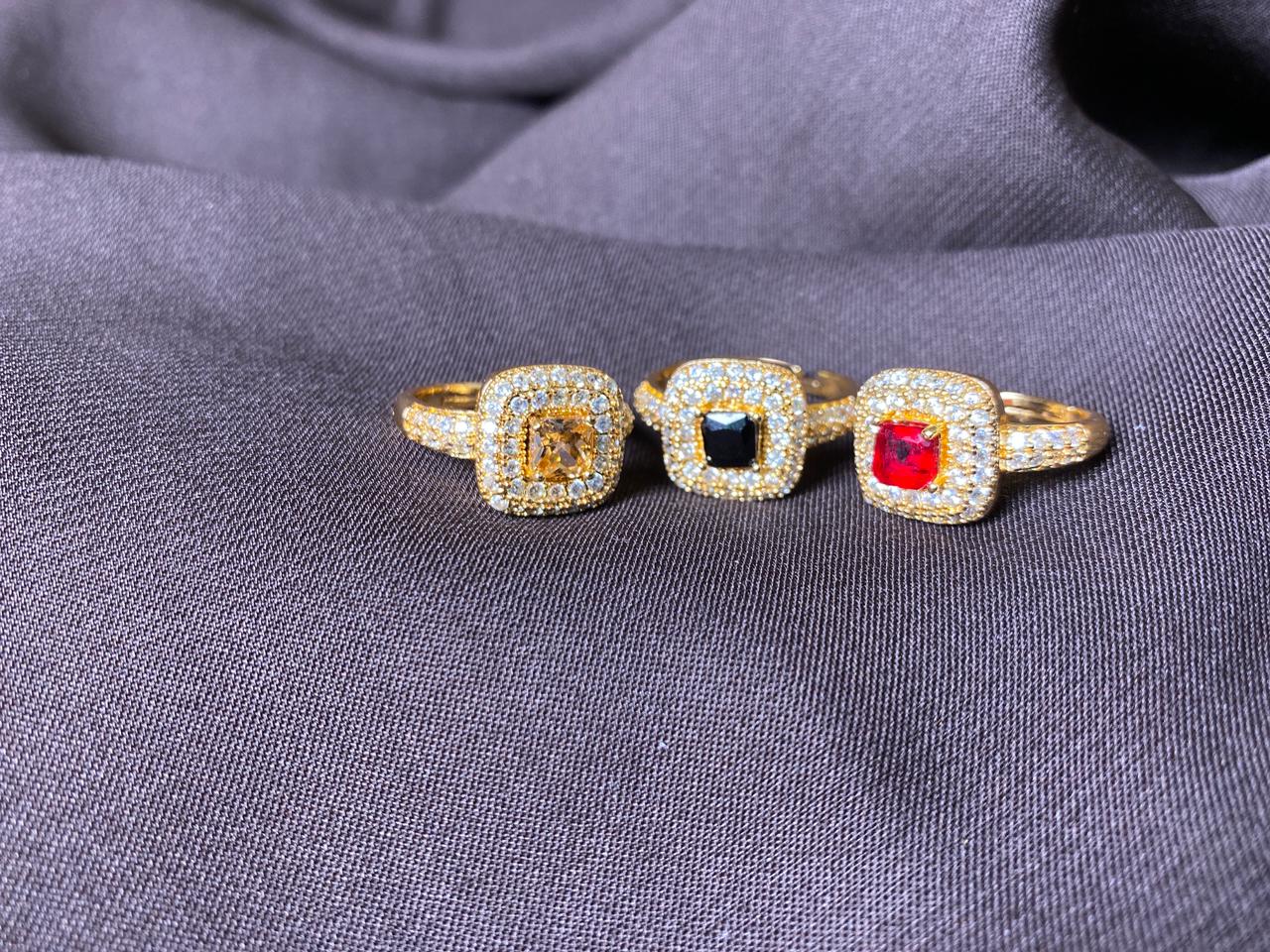 Golden Spark of Zircon | Pair of 3