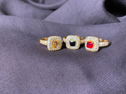 Golden Spark of Zircon | Pair of 3