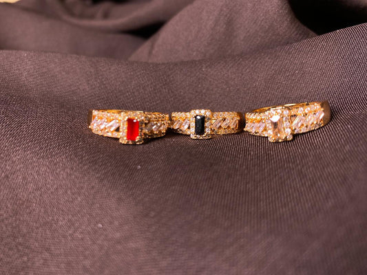 Golden Spark of Zircon | Pair of 3