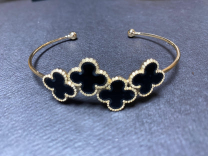 Black Elegance of Flower | Bracelet